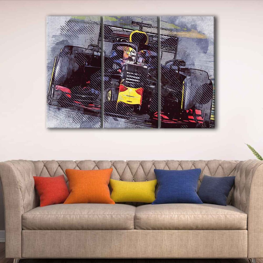 tableau tryptique max verstappen f1 