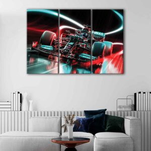 3 panels mercedes amg petronas f1 canvas art