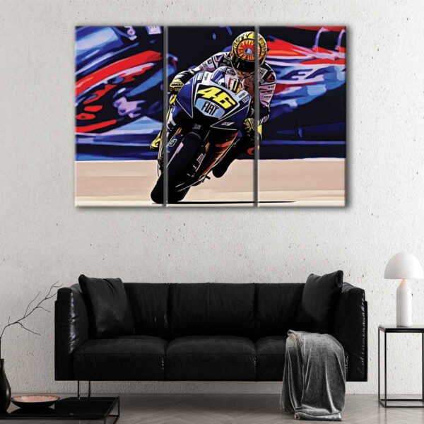 3 panels valentino rossi canvas art