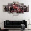 5 panels charles leclerc f1 canvas art