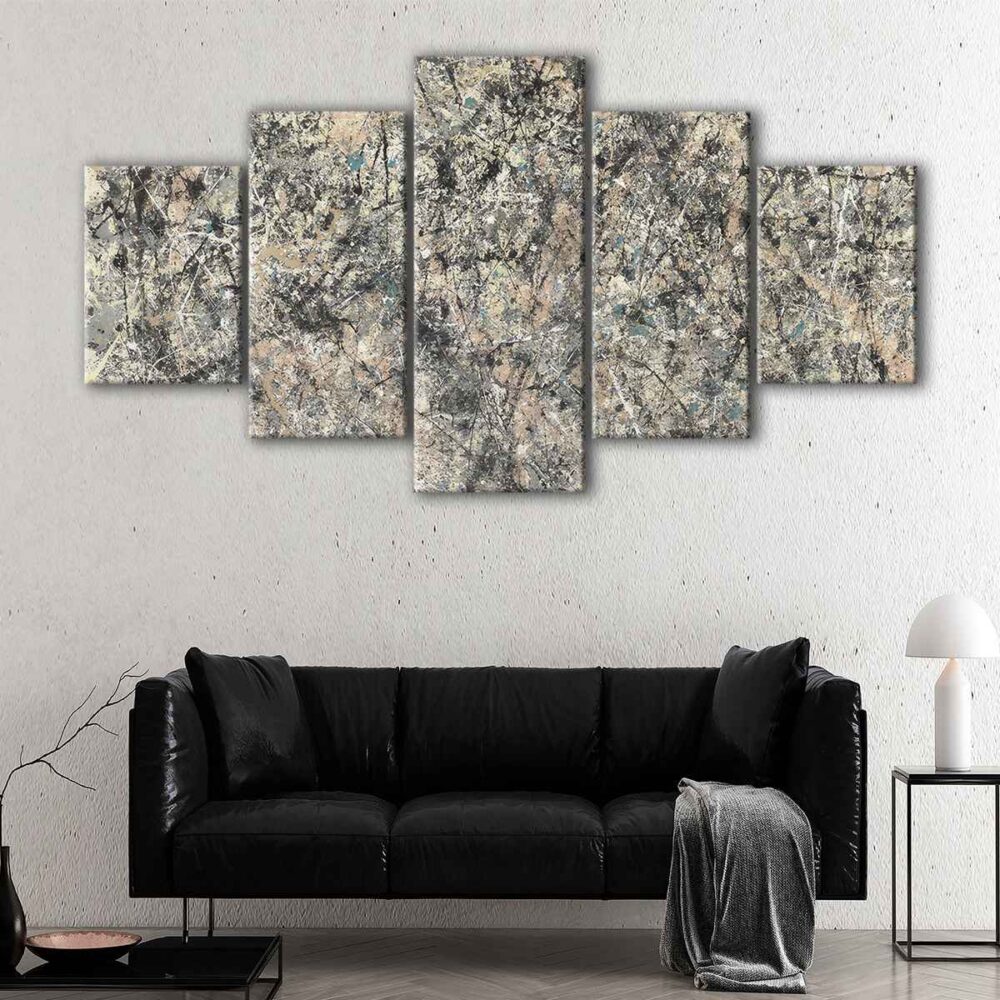 5 panels lavender mist canvas art