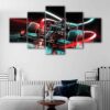 5 panels mercedes amg petronas f1 canvas art