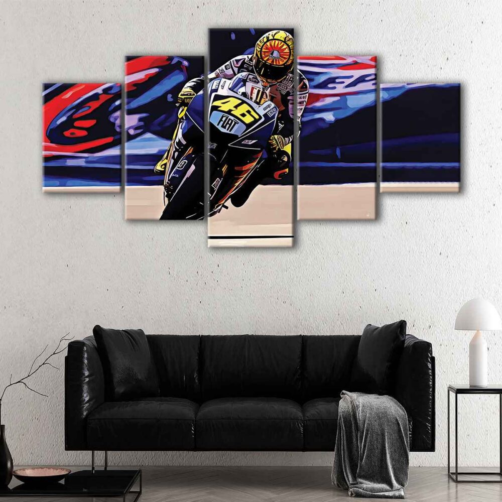 tableau valentino rossi 5 pièces