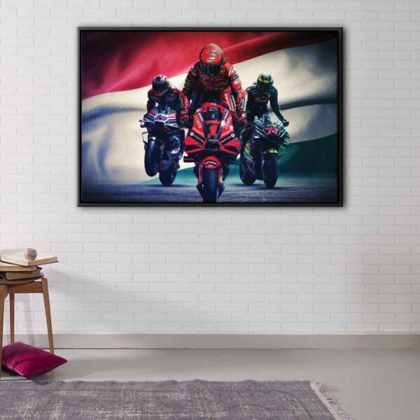 biker boyz floating frame canvas