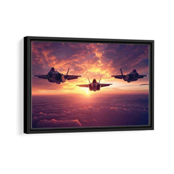 f22 raptor framed canvas black frame