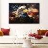 majestic bald eagle floating frame canvas