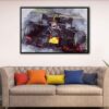 max verstappen f1 floating frame canvas