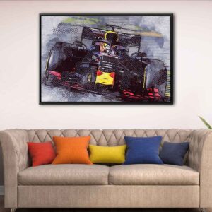 tableau max verstappen f1 avec cadre flottant