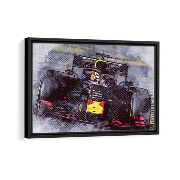 max verstappen f1 framed canvas black frame