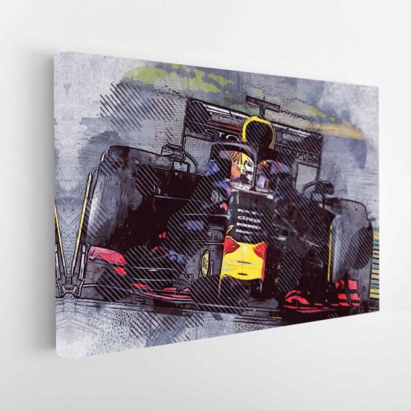 max verstappen f1 stretched canvas