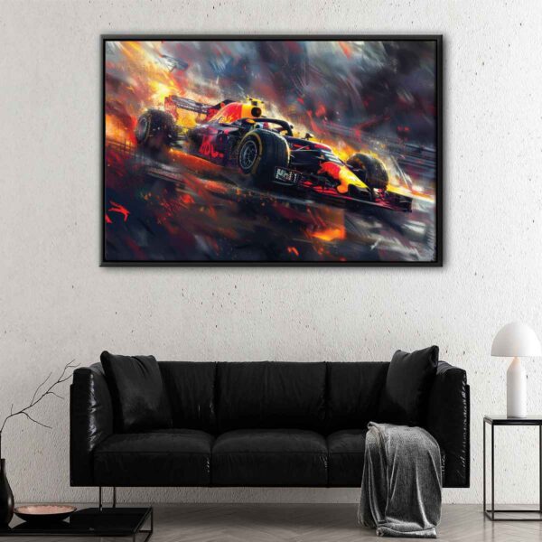 red bull racing f1 floating frame canvas