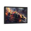 red bull racing f1 framed canvas black frame