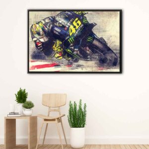 tableau rossi motogp avec cadre flottant