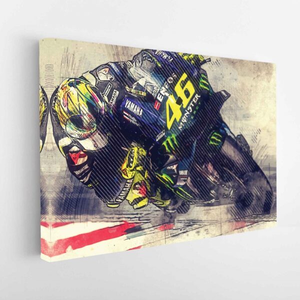 rossi motogp stretched canvas