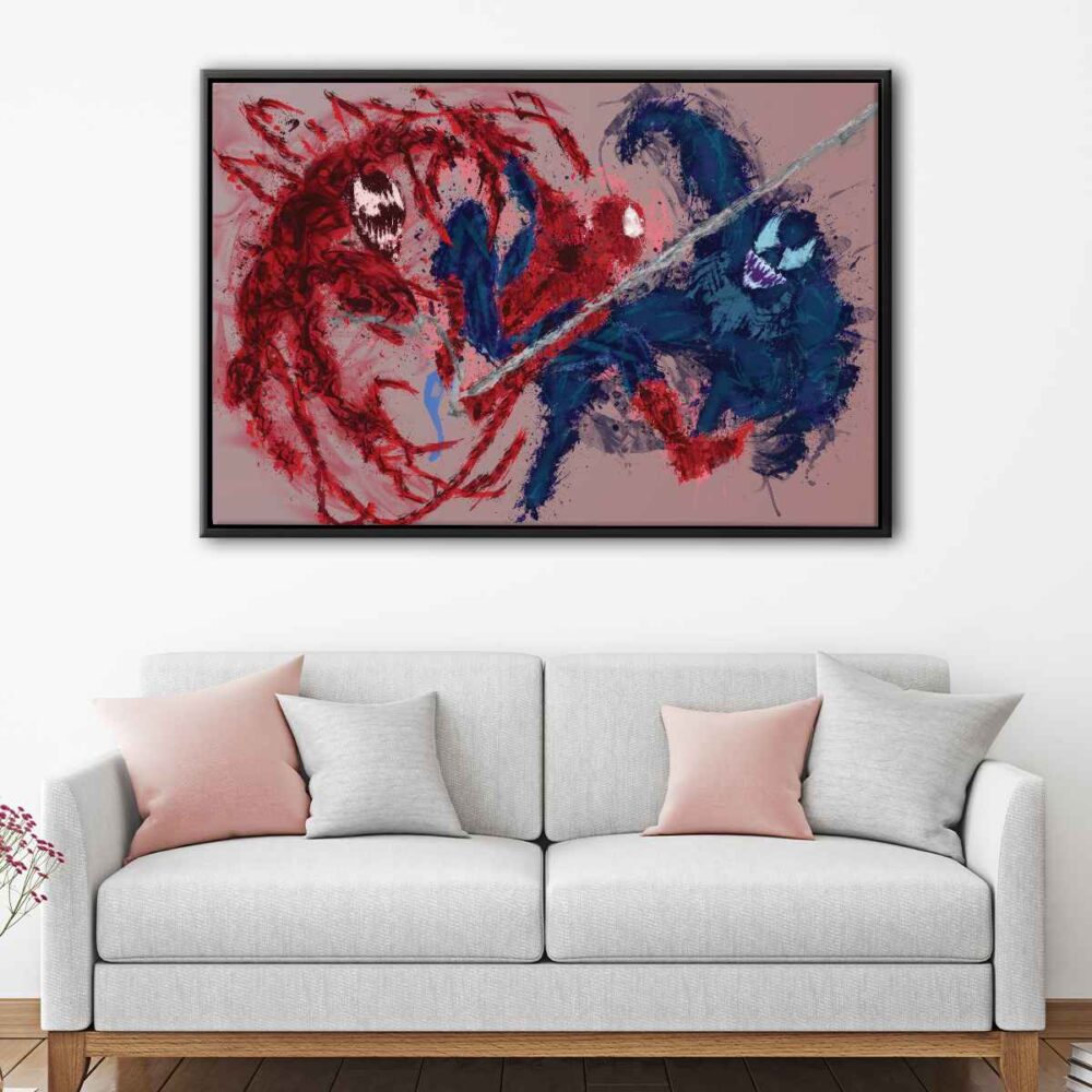 the spider abstract floating frame canvas