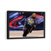 valentino rossi framed canvas black frame