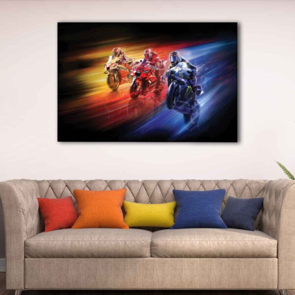 1 panel motogp race canvas art