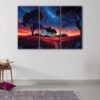 3 panels little paradise canvas art