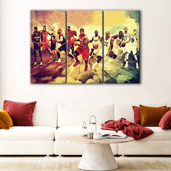 3 panels nba all star canvas art