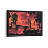 hotline miami framed canvas black frame