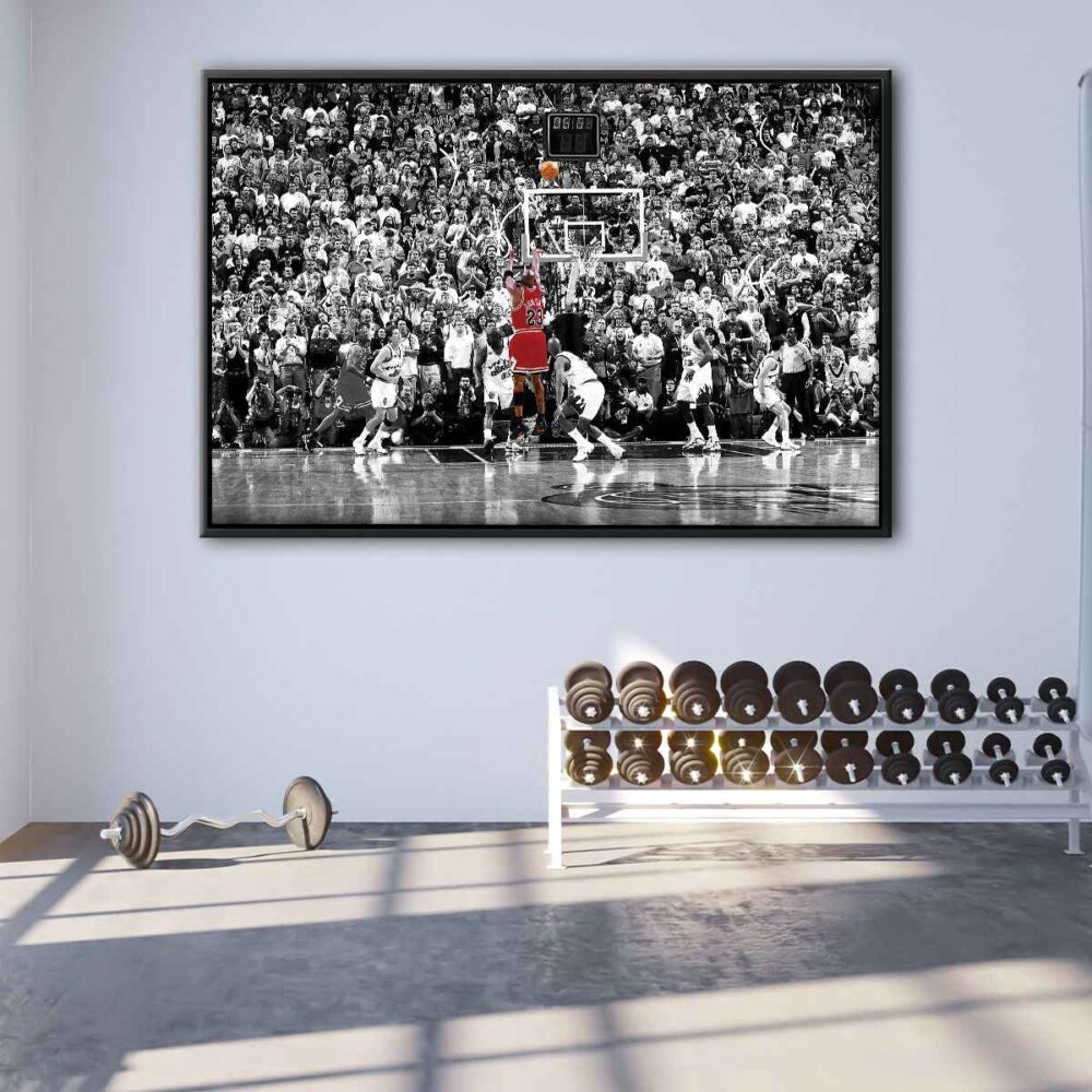 jordan last shot floating frame canvas