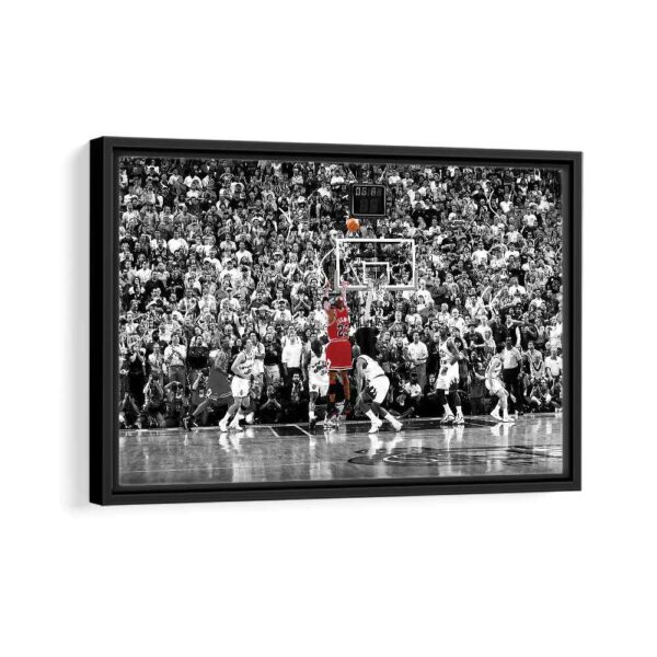 jordan last shot framed canvas black frame