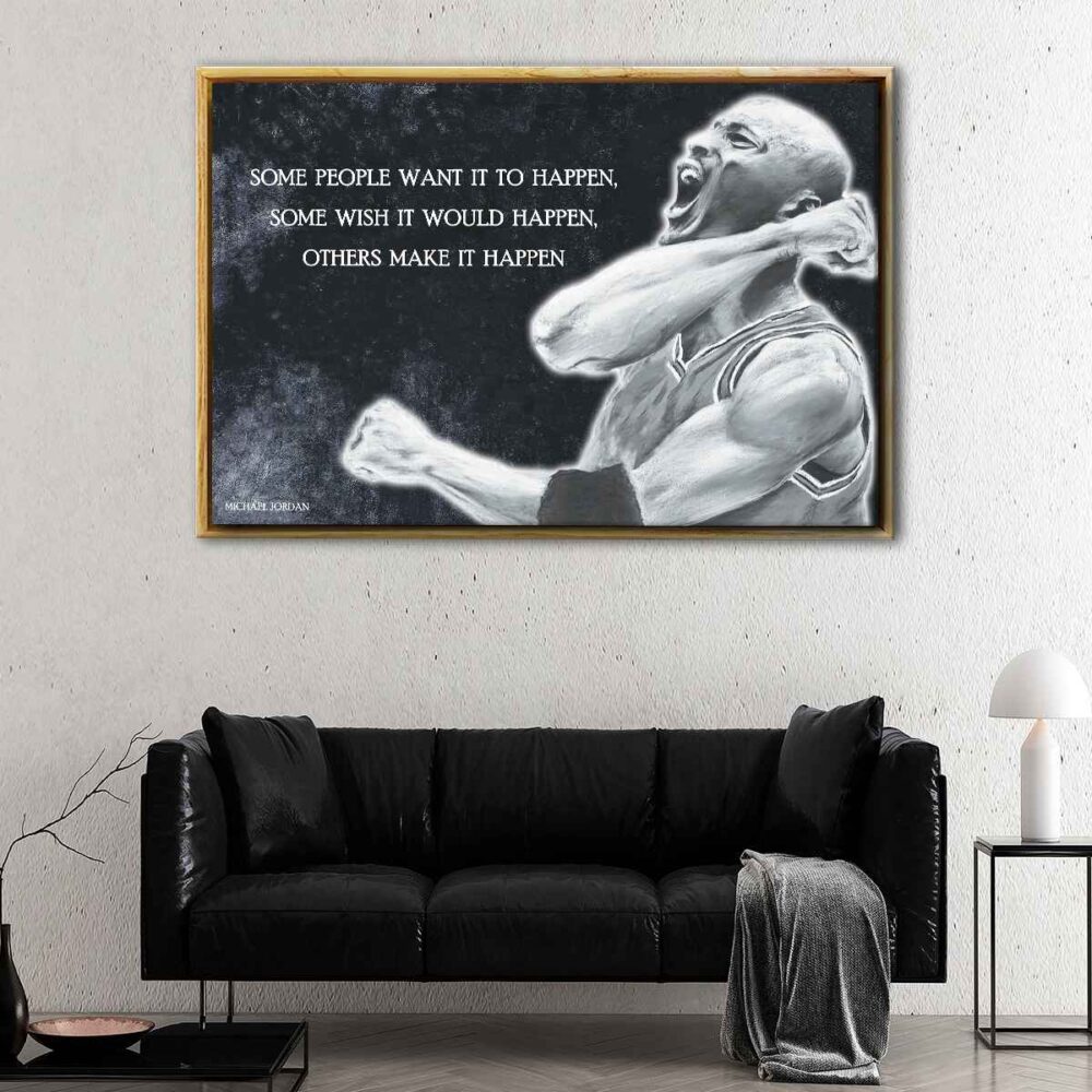 tableau la citation de michael jordan avec cadre flottant