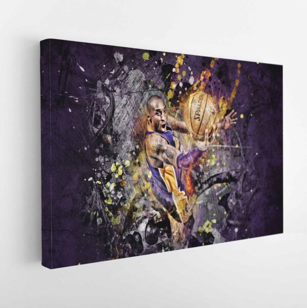 kobe bryant dunk stretched canvas