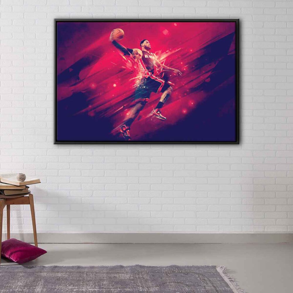 lebron james floating frame canvas