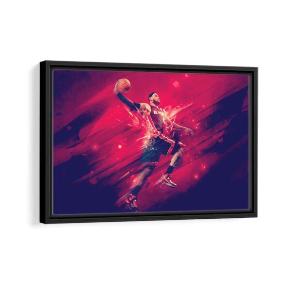 lebron james framed canvas black frame