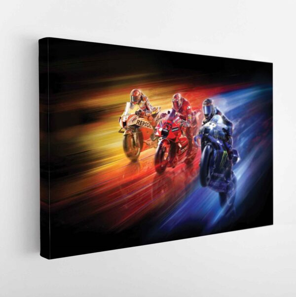 motogp race stretched canvas