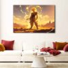 1 panel saiyan warrior canvas art