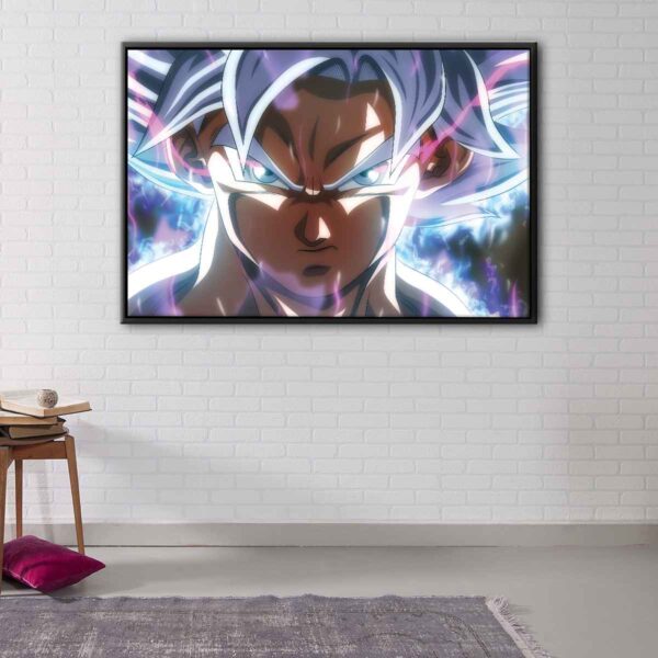 angry goku floating frame canvas