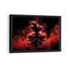 red super saiyan framed canvas black frame