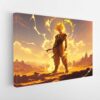 saiyan warrior stretched canvas