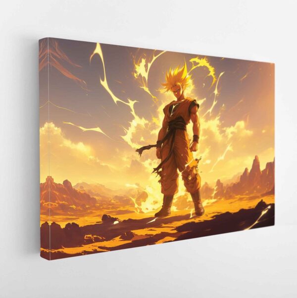 saiyan warrior stretched canvas