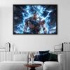 super saiyan blue floating frame canvas