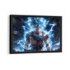 super saiyan blue framed canvas black frame