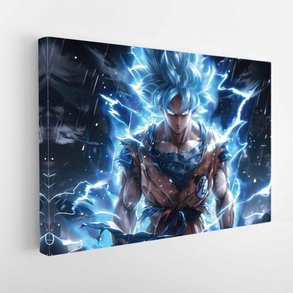 super saiyan blue stretched canvas