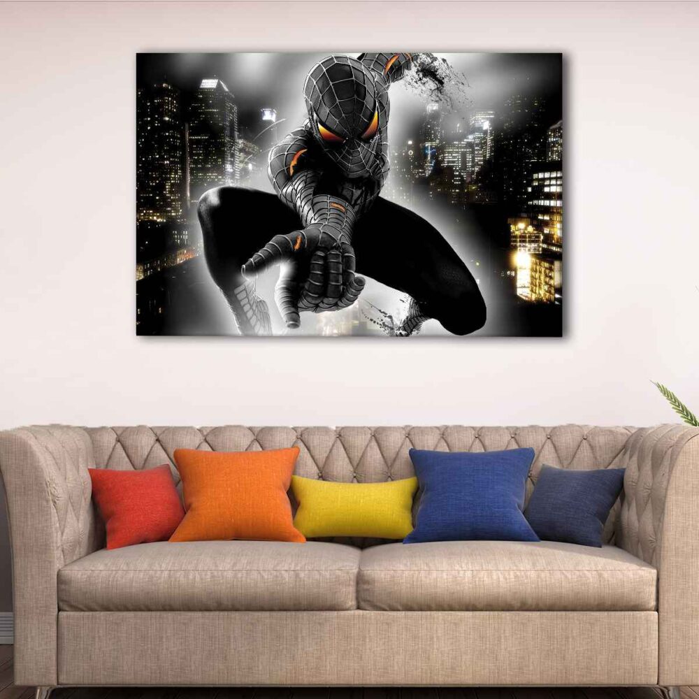 1 panel dark spider man canvas art