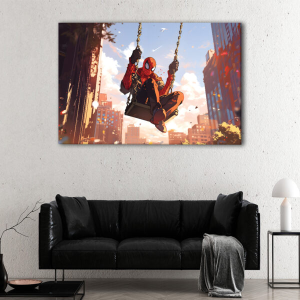 1 panel funny spider man canvas art