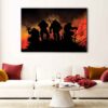 1 panel ninja turtle in fire canvas art