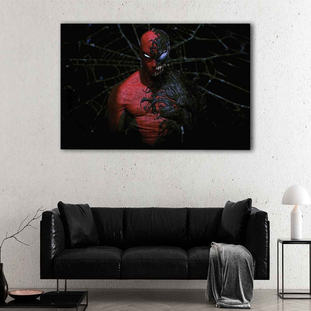 1 panel spider man vs venom canvas art