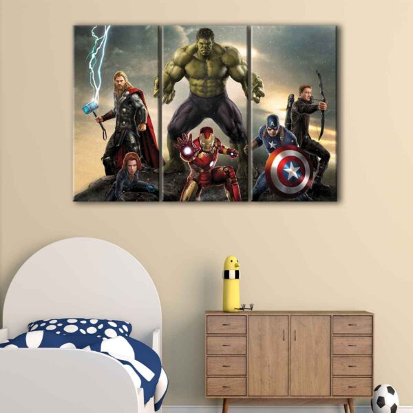 3 panels avengers canvas art