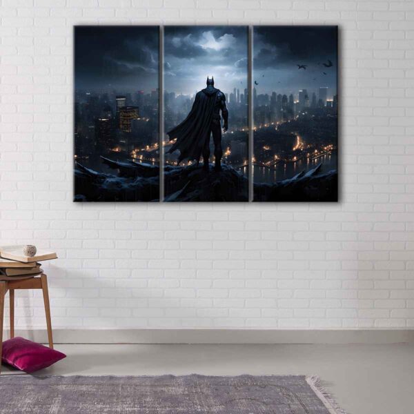 3 panels batman canvas art