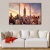 3 panels empire state building canvas art