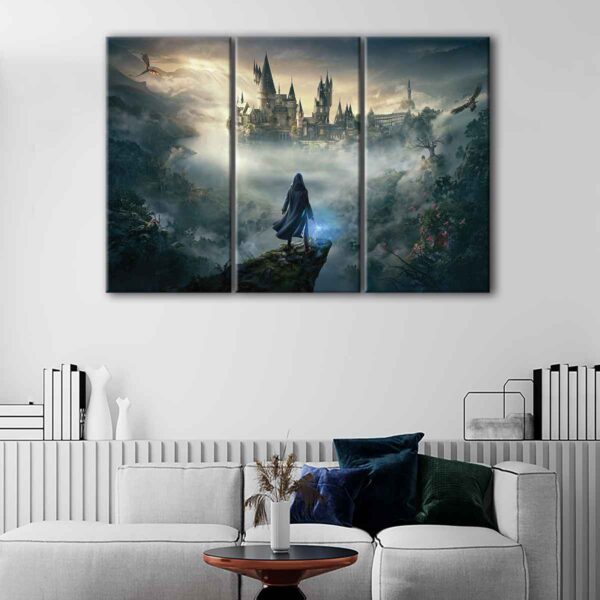 3 panels hogwarts legacy canvas art