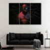 3 panels spider man vs venom canvas art