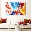 3 panels super saiyan warrior canvas art