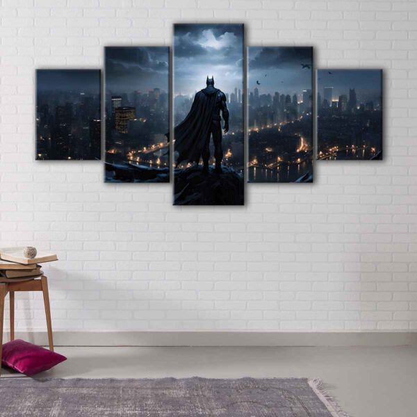 5 panels batman canvas art